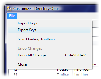 Directory Opus 9: You can export and print a hotkey reference.