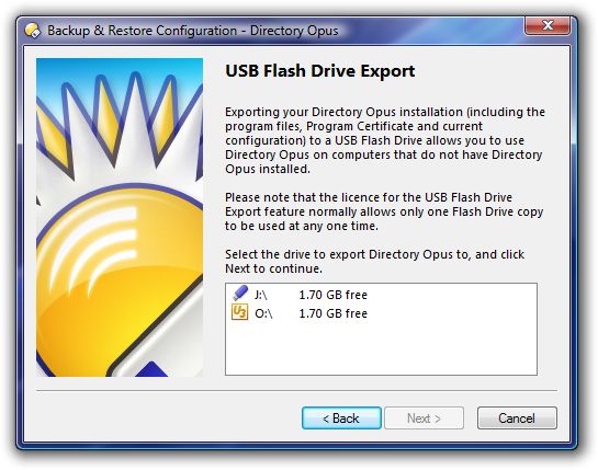 Directory Opus 9: You can export your Opus setup to a USB flash drive in a few clicks.