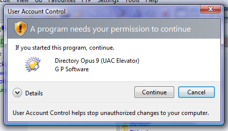 Directory Opus 9: If UAC is enabled then Opus will prompt you when it needs admin rights.