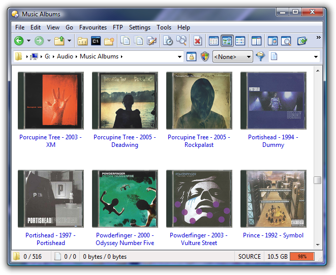 Directory Opus 9: You should still use folder.jpg or coverart.jpg for album folder thumbnails.